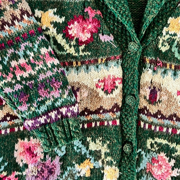 SOLD VINTAGE Cottagecore Knit Cardigan - Picture 7 of 7